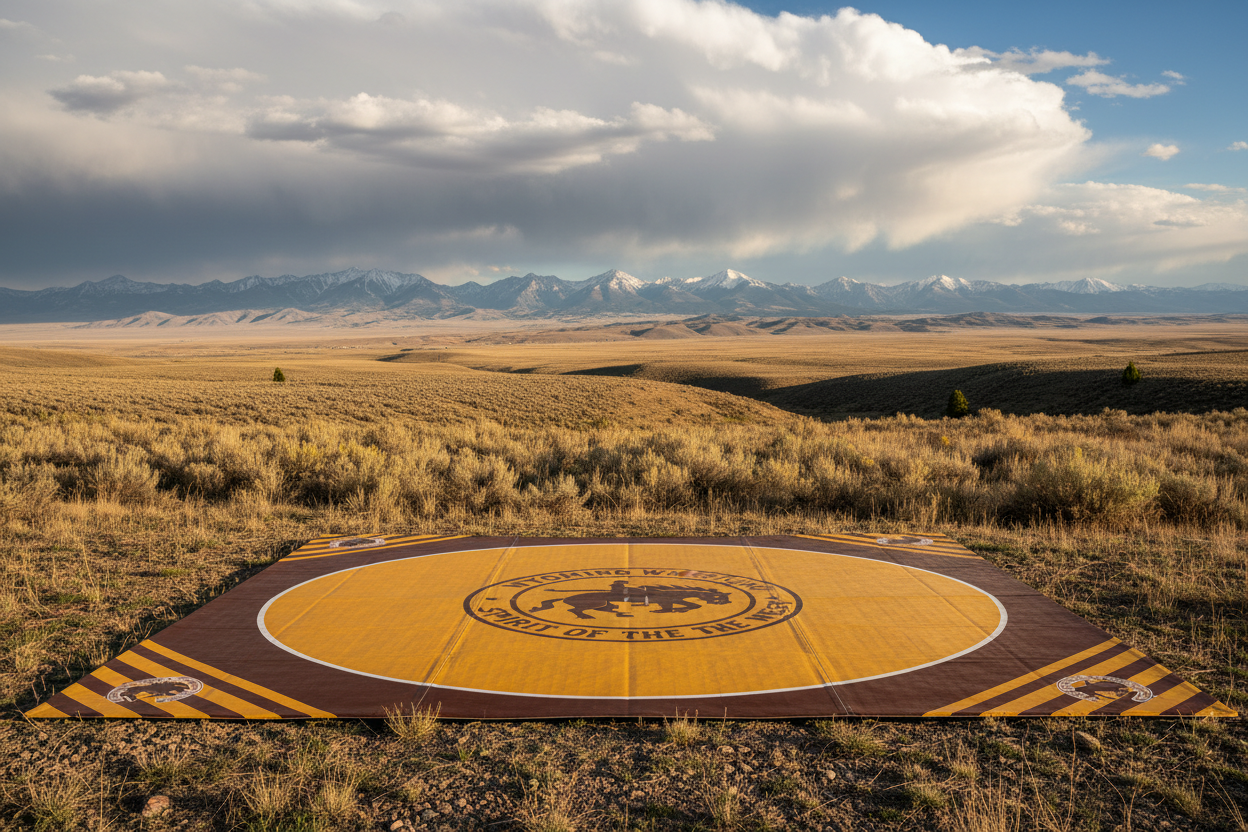 remove eagle had from mat and add bucking horse then make mat brown and yellow